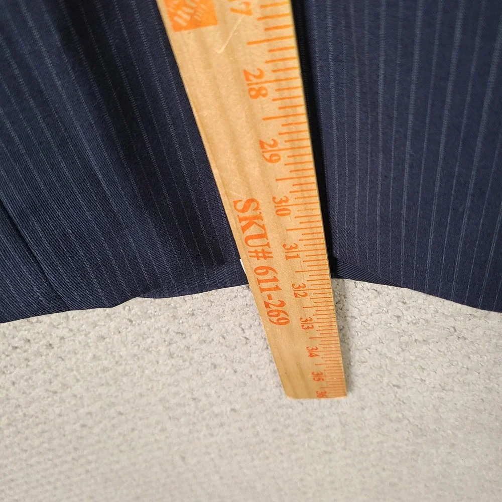 Stafford Jacket Mens 44R Blue Striped Blazer Classic Fit Wool Blend Suit Coat‎